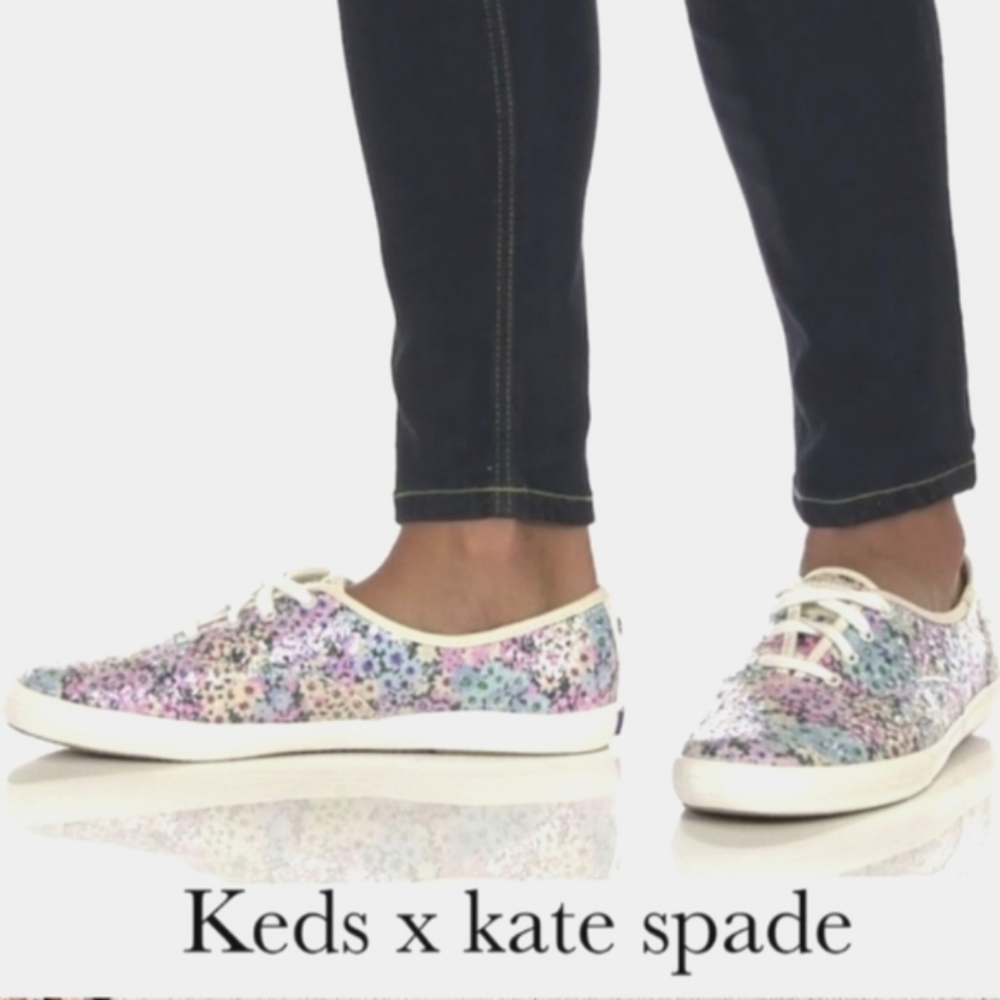 NWOT, Keds x Kate Spade New York Daisy Garden floral sneakers women's size 8.5